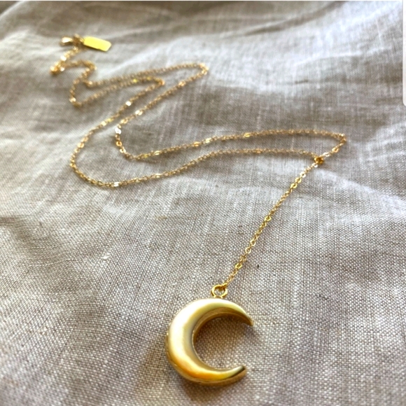 Estrella & Luna Jewelry - 💋 2 for $20/ 14k Gold Crescent Moon Boho Lariat Necklace